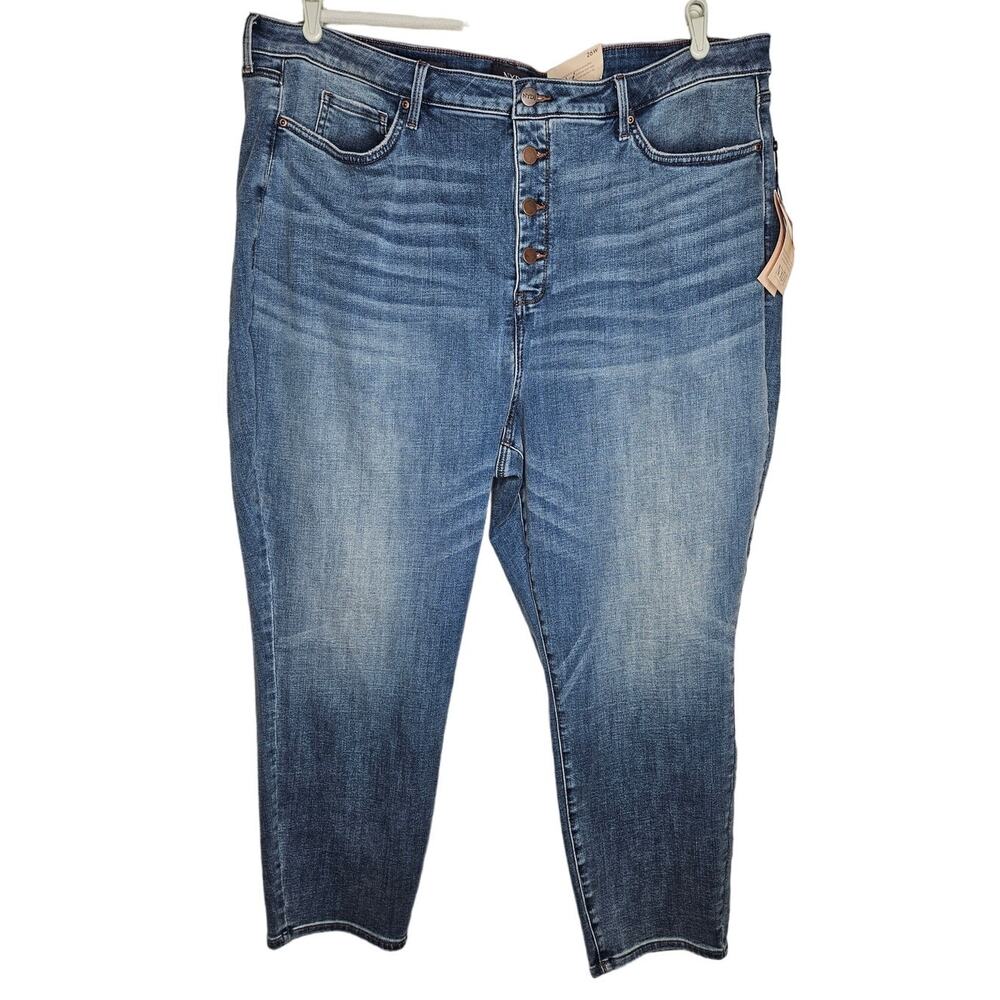 NEW NYDJ 26W Ami Skinny High Rise Sabina Button Fly Jean Stretch Slimming